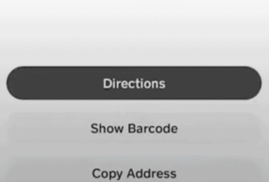 Tap "Show barcode" on the menu.