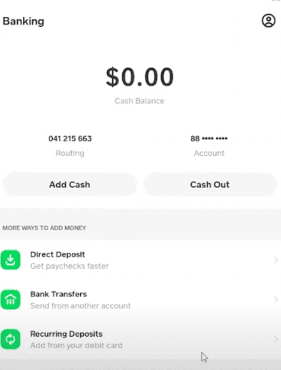 Visit the "My Cash" tab.