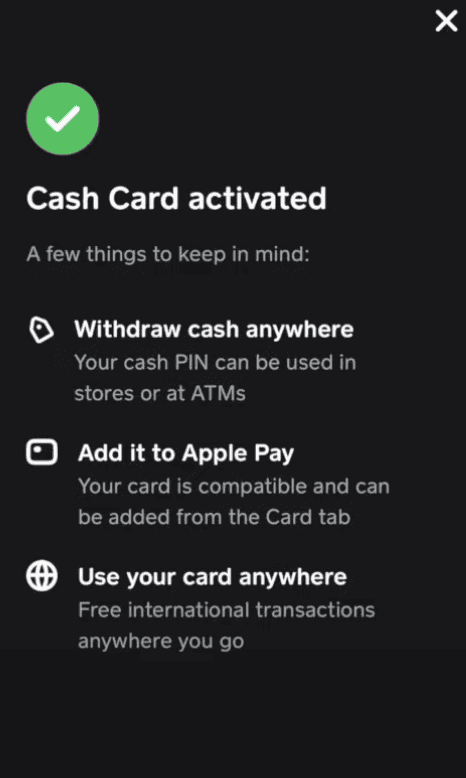 Your Card is Successfully Activated