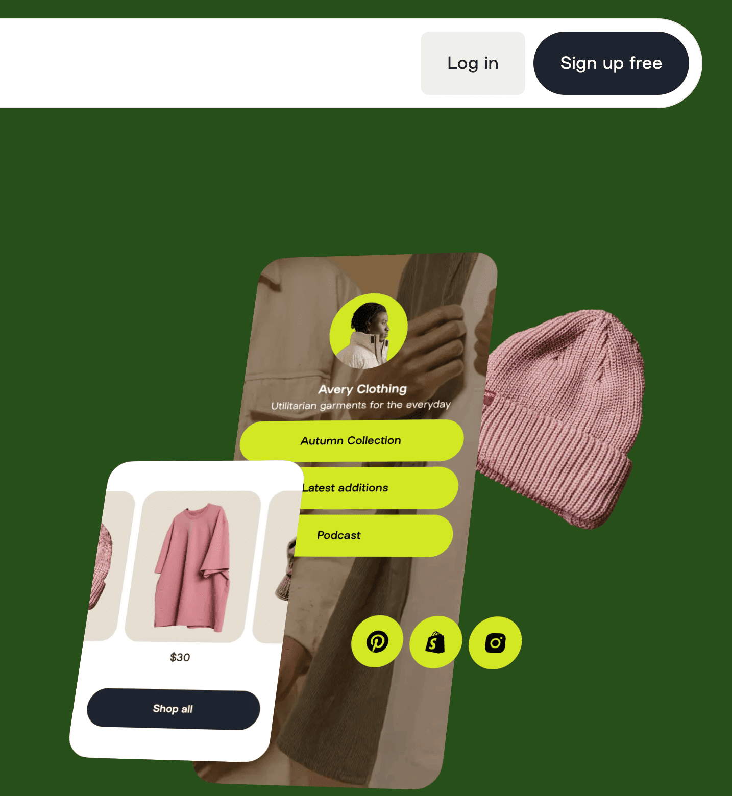 Sign up or Log in to Linktree