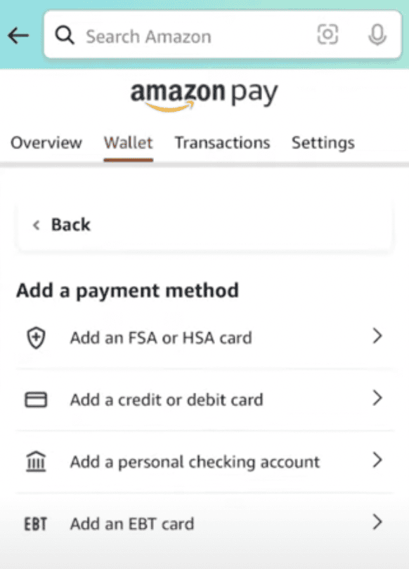 Select Credit/Debit Card Option