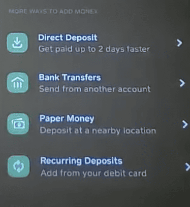 Select “Paper Money Deposit”