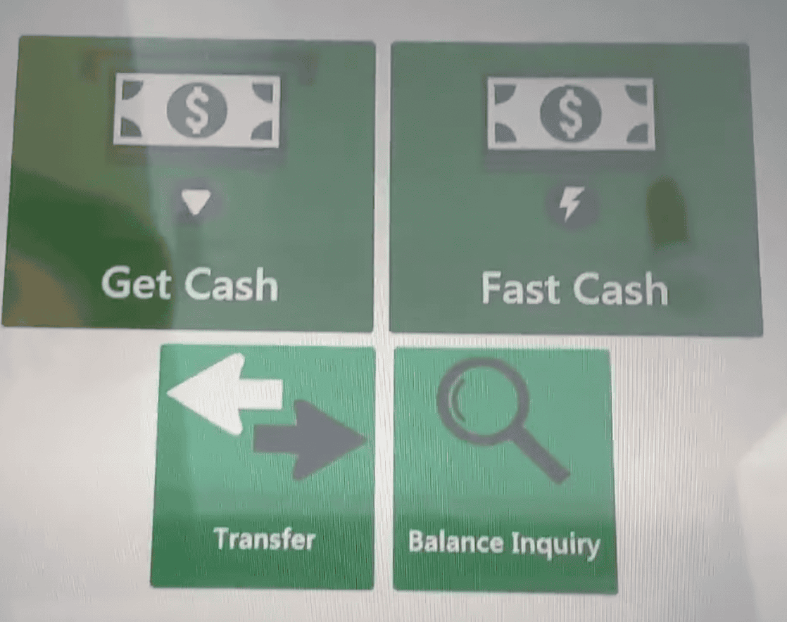 Select the "Get Cash" Option