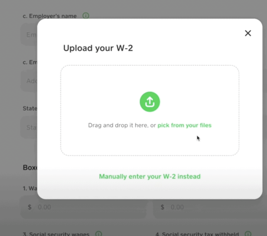 Upload W-2
